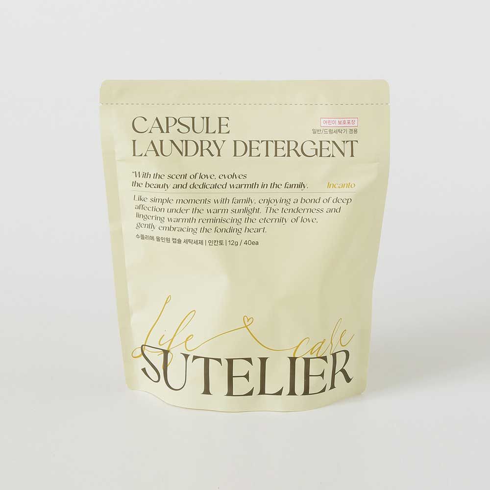 SUTELIER Premium 8-in-1 Ultra Concentrated 3-Pod Laundry Detergent Capsules Incanto Floral Perfume 40ea 12g _ Made in Korea